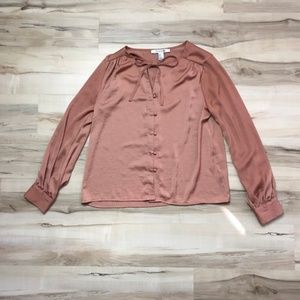 Forever 21 bow collar top blouse